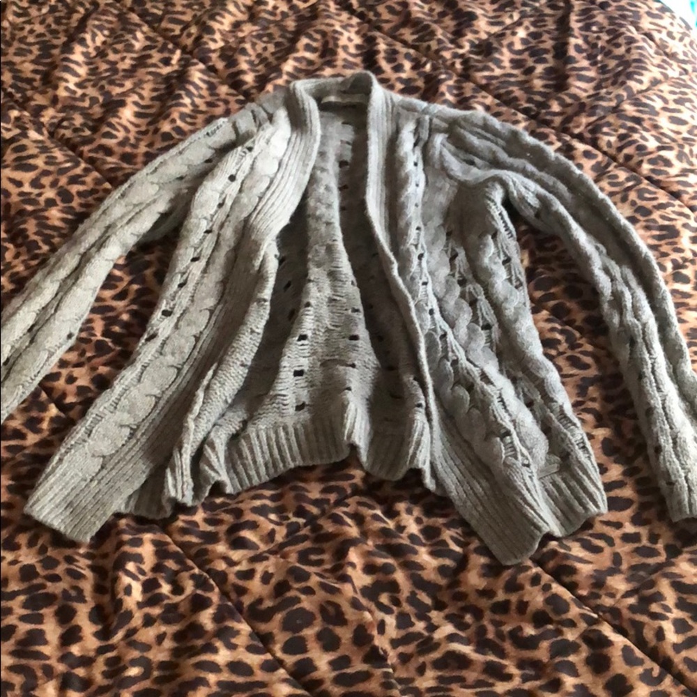 A wool cardigan